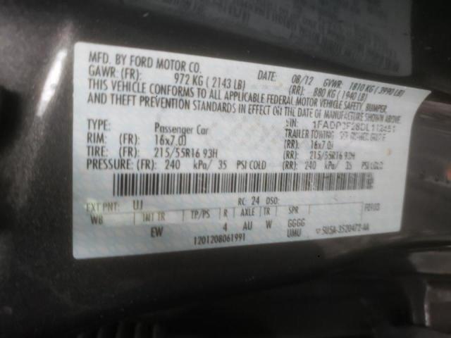 Photo 10 from auction – 2013 FORD FOCUS SE with VIN 1FADP3F28DL112451