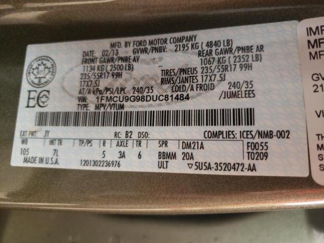Zdjęcie 10 z aukcji – 2013 FORD ESCAPE SE z VIN 1FMCU9G98DUC81484