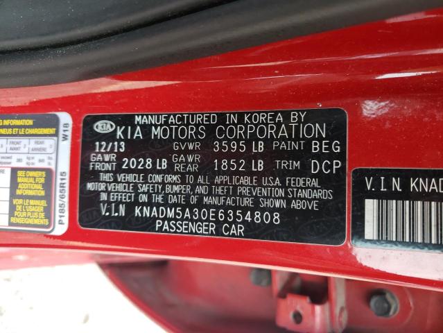 Photo 10 from auction – 2014 KIA RIO LX with VIN KNADM5A30E6354808
