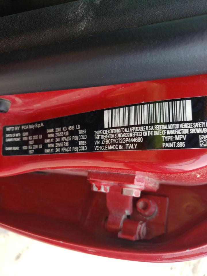 Photo 10 from auction – 2016 FIAT 500X TREKK with VIN ZFBCFYCT2GP444680