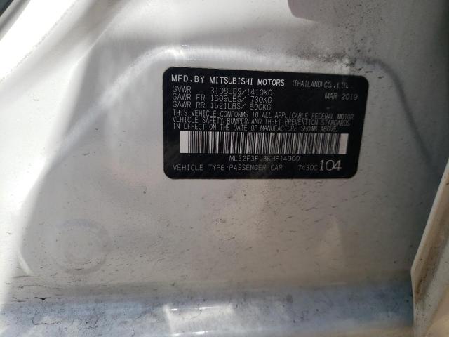 Photo 10 from auction – 2019 MITSUBISHI MIRAGE G4 with VIN ML32F3FJ3KHF14900