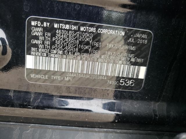 Photo 10 from auction – 2019 MITSUBISHI ECLIPSE CR with VIN JA4AT5AA9KZ003844