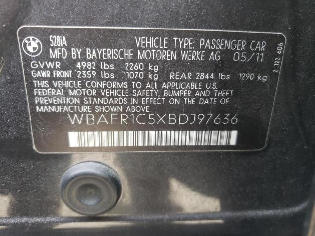 Photo 10 from auction – 2011 BMW 528 I with VIN WBAFR1C5XBDJ97636
