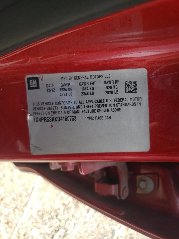 Photo 10 from auction – 2013 BUICK VERANO CON with VIN 1G4PR5SKXD4160753