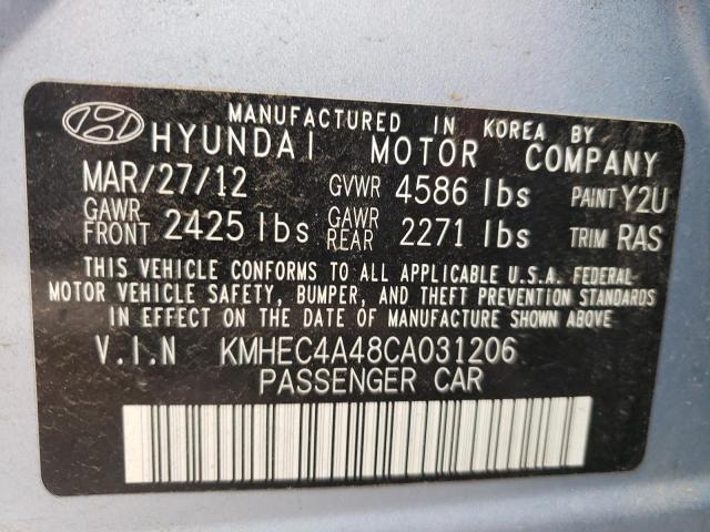 Photo 10 from auction – 2012 HYUNDAI SONATA HYB with VIN KMHEC4A48CA031206