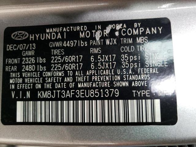 Photo 10 from auction – 2014 HYUNDAI TUCSON GLS with VIN KM8JT3AF3EU851379