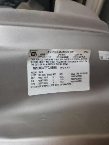 Photo 10 from auction – 2000 CHEVROLET VENTURE with VIN 1GNDU03E0YD255465