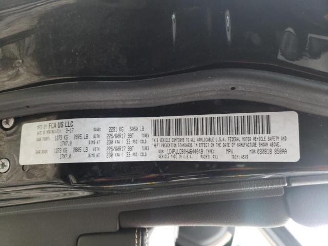 Photo 10 from auction – 2017 JEEP CHEROKEE L with VIN 1C4PJLCB0HW644049
