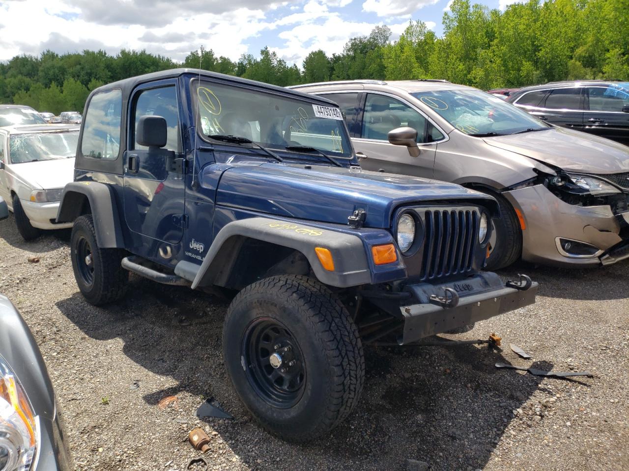 JEEP WRANGLER / 2003 with VIN 1J4FA29133P347388 - Photo from auction