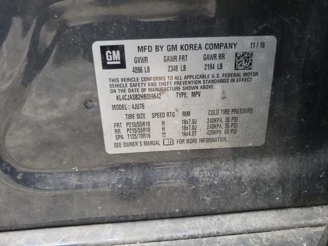 Photo 10 from auction – 2017 BUICK ENCORE PRE with VIN KL4CJASB2HB059642