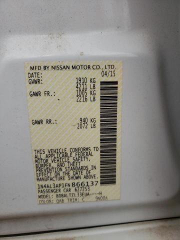 Photo 10 from auction – 2015 NISSAN ALTIMA 2.5 with VIN 1N4AL3AP1FN866137