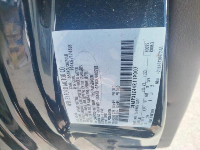 Photo 10 from auction – 2004 FORD FOCUS ZX3 with VIN 3FAFP31Z44R119007