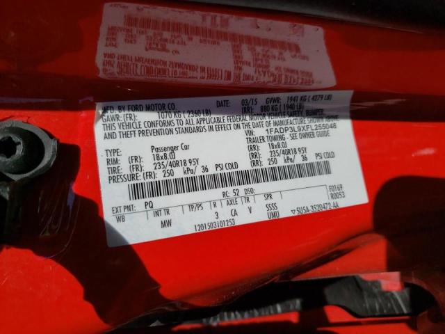 Photo 10 from auction – 2015 FORD FOCUS ST with VIN 1FADP3L9XFL255048