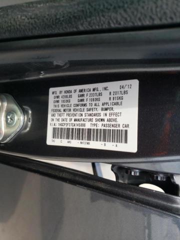Photo 10 from auction – 2012 HONDA ACCORD LX with VIN 1HGCP2F37CA145896