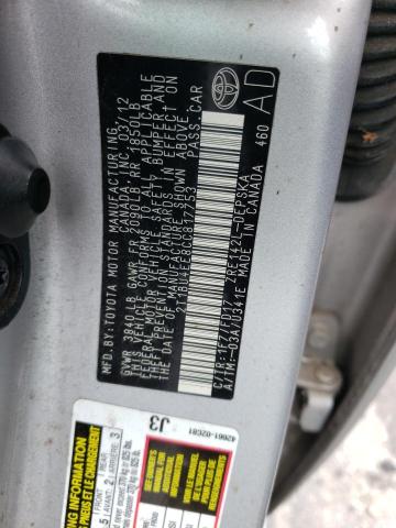 Photo 10 from auction – 2012 TOYOTA COROLLA BA with VIN 2T1BU4EE8CC817753