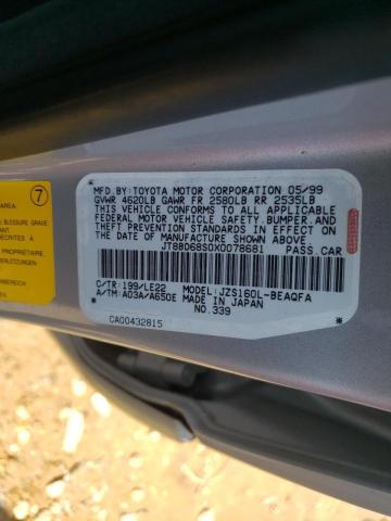 Photo 10 from auction – 1999 LEXUS GS 300 with VIN JT8BD68S0X0078681