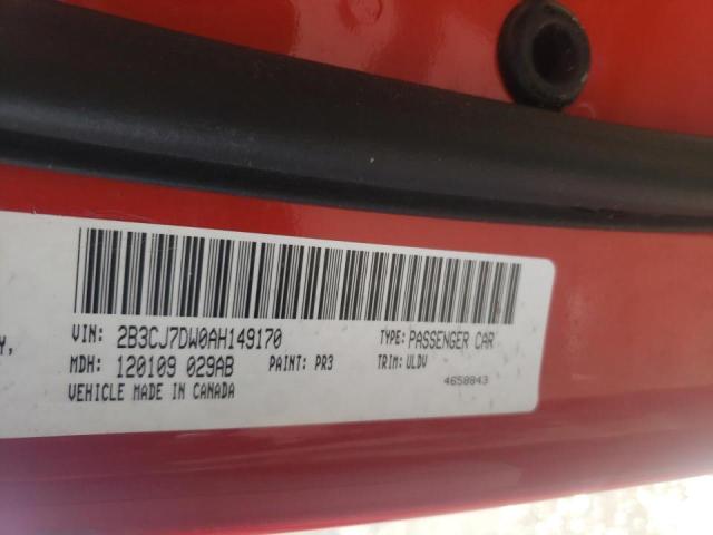 Photo 10 from auction – 2010 DODGE CHALLENGER with VIN 2B3CJ7DW0AH149170