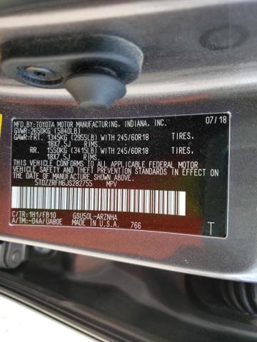 Photo 10 from auction – 2018 TOYOTA HIGHLANDER with VIN 5TDZZRFH6JS282755