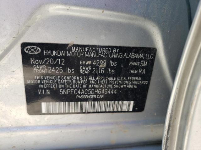 Photo 10 from auction – 2013 HYUNDAI SONATA SE with VIN 5NPEC4AC5DH649444
