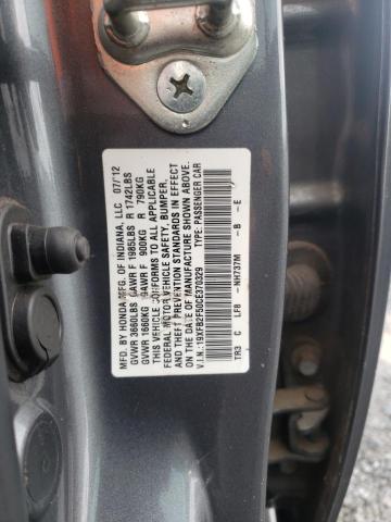 Photo 10 from auction – 2012 HONDA CIVIC LX with VIN 19XFB2F50CE370329