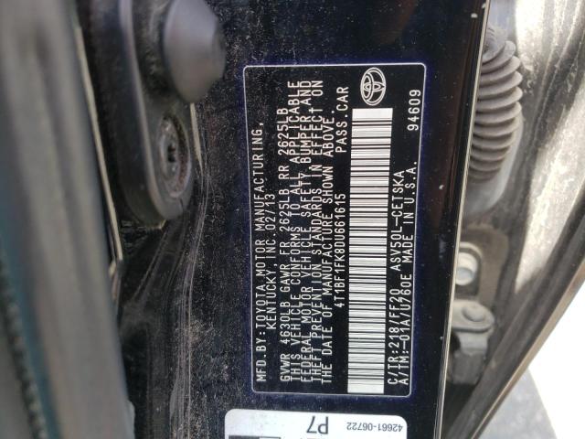Photo 10 from auction – 2013 TOYOTA CAMRY L with VIN 4T1BF1FK8DU661615