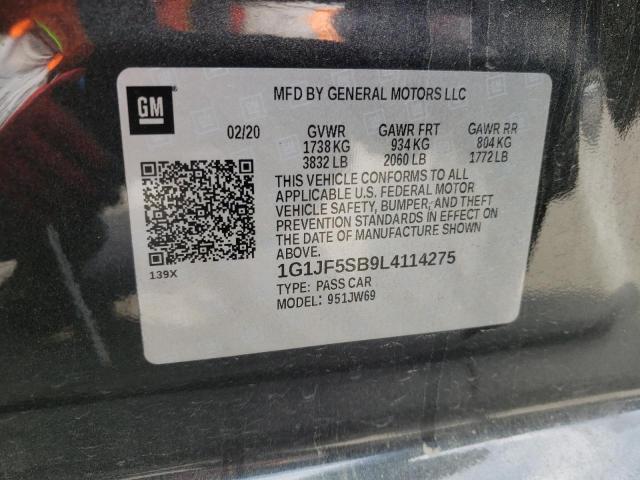 Photo 10 from auction – 2020 CHEVROLET SONIC PREM with VIN 1G1JF5SB9L4114275