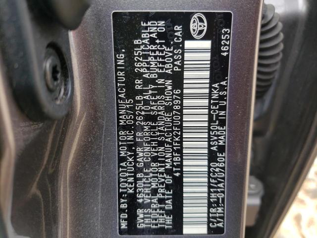 Photo 10 from auction – 2015 TOYOTA CAMRY LE with VIN 4T1BF1FK2FU078976
