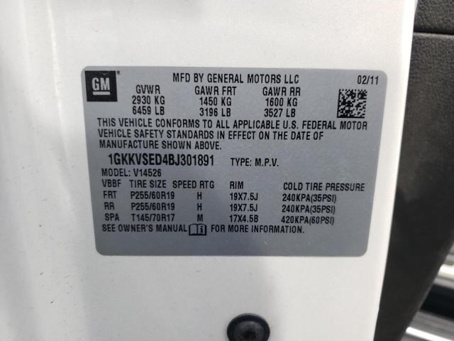Photo 10 from auction – 2011 GMC ACADIA SLT with VIN 1GKKVSED4BJ301891