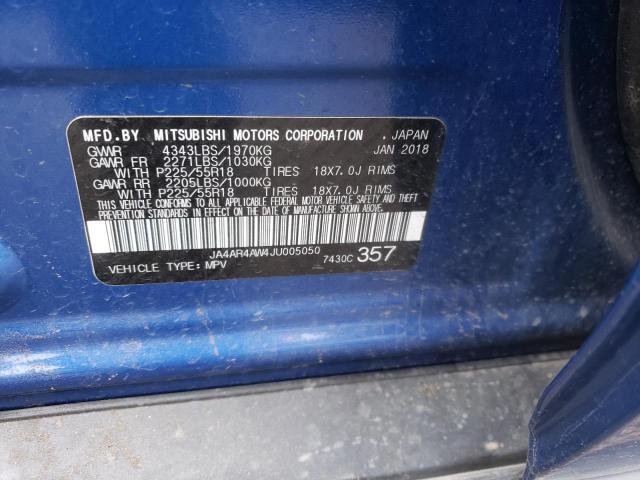 Photo 10 from auction – 2018 MITSUBISHI OUTLANDER with VIN JA4AR4AW4JU005050