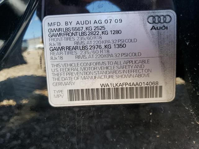 Photo 10 from auction – 2010 AUDI Q5 PREMIUM with VIN WA1LKAFP4AA014068