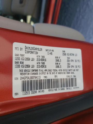 Photo 10 from auction – 2006 CHRYSLER TOWN & COU with VIN 2A4GP54L86R704113