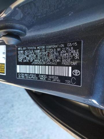 Photo 10 from auction – 2015 TOYOTA PRIUS with VIN JTDKN3DU9F0445662