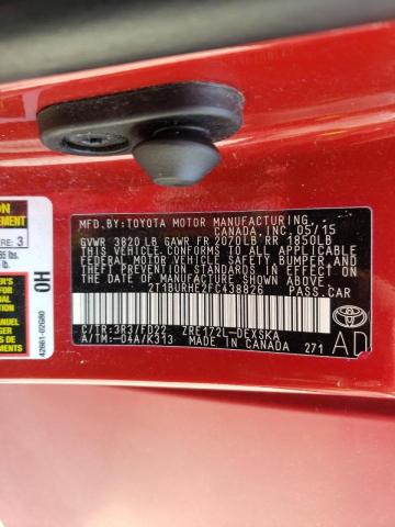 Photo 10 from auction – 2015 TOYOTA COROLLA L with VIN 2T1BURHE2FC438826