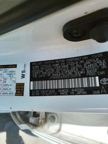 Photo 10 from auction – 2005 TOYOTA PRIUS with VIN JTDKB20U053122378