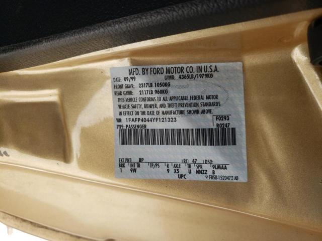 Photo 10 from auction – 2000 FORD MUSTANG with VIN 1FAFP4044YF121323