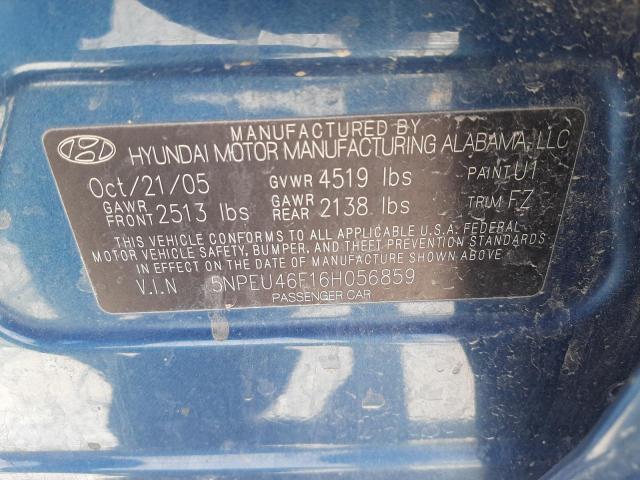 Photo 10 from auction – 2006 HYUNDAI SONATA GLS with VIN 5NPEU46F16H056859
