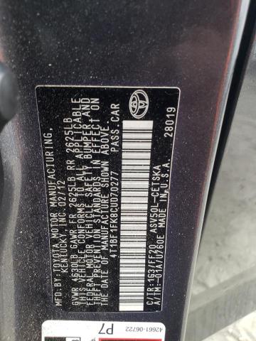 صورة رقم 10 من المزاد - 2012 TOYOTA CAMRY BASE مع VIN 4T1BF1FK8CU070277