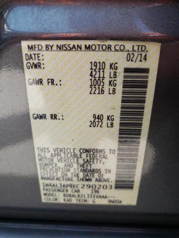 Photo 10 from auction – 2014 NISSAN ALTIMA 2.5 with VIN 1N4AL3AP8EC290203