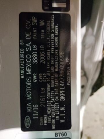 Photo 10 from auction – 2017 KIA FORTE LX with VIN 3KPFL4A77HE090996