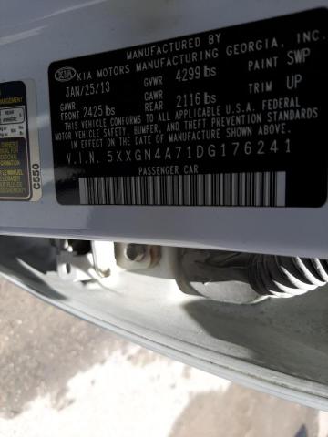 Photo 10 from auction – 2013 KIA OPTIMA EX with VIN 5XXGN4A71DG176241