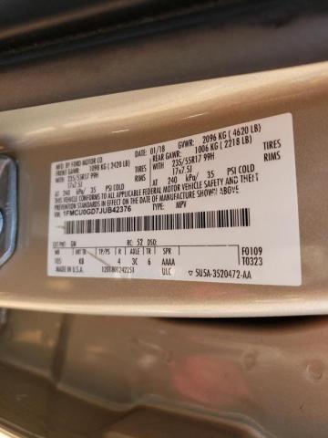 Photo 10 from auction – 2018 FORD ESCAPE SE with VIN 1FMCU0GD7JUB42376