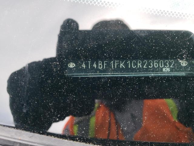 Photo 10 from auction – 2012 TOYOTA CAMRY BASE with VIN 4T4BF1FK1CR236032