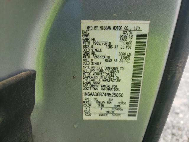 Photo 10 from auction – 2004 NISSAN TITAN with VIN 1N6AA06B74N525850
