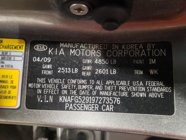 Photo 10 from auction – 2009 KIA RONDO BASE with VIN KNAFG529197273576