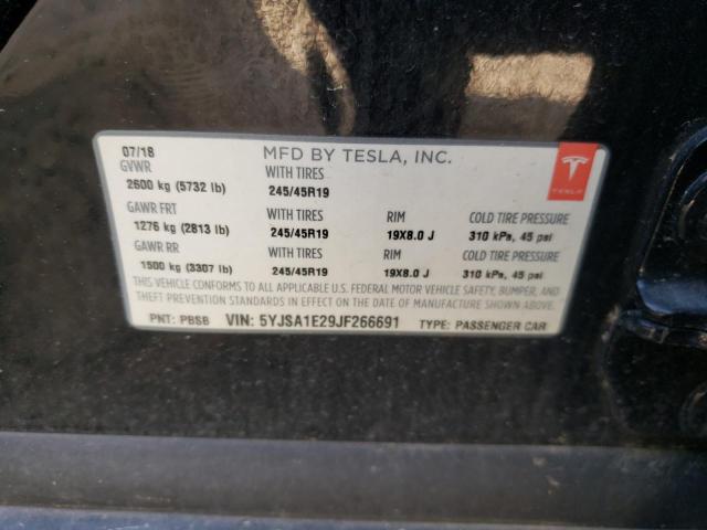 Photo 10 from auction – 2018 TESLA MODEL S with VIN 5YJSA1E29JF266691