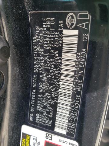 Photo 10 from auction – 2010 TOYOTA COROLLA BA with VIN 2T1BU4EE5AC333763