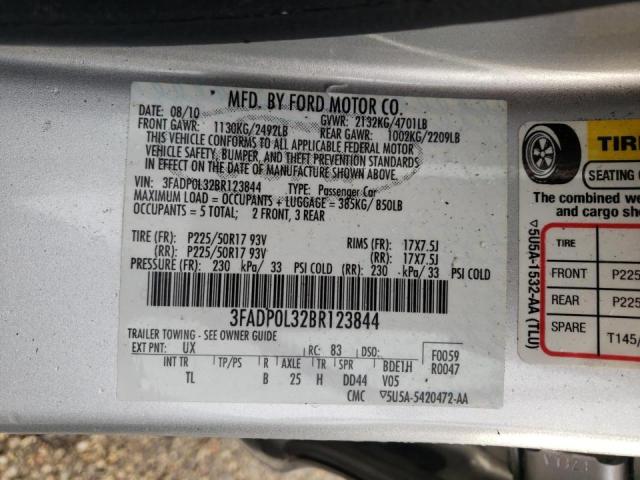 Photo 10 from auction – 2011 FORD FUSION HYB with VIN 3FADP0L32BR123844