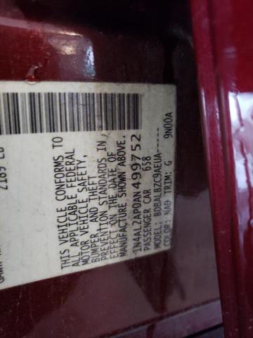 Photo 10 from auction – 2010 NISSAN ALTIMA BAS with VIN 1N4AL2AP0AN499752