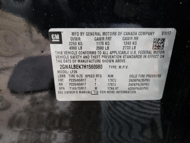 Photo 10 from auction – 2017 CHEVROLET EQUINOX LS with VIN 2GNALBEK7H1560980