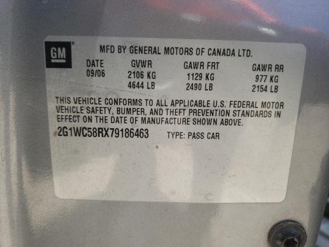 Photo 10 from auction – 2007 CHEVROLET IMPALA LT with VIN 2G1WC58RX79186463